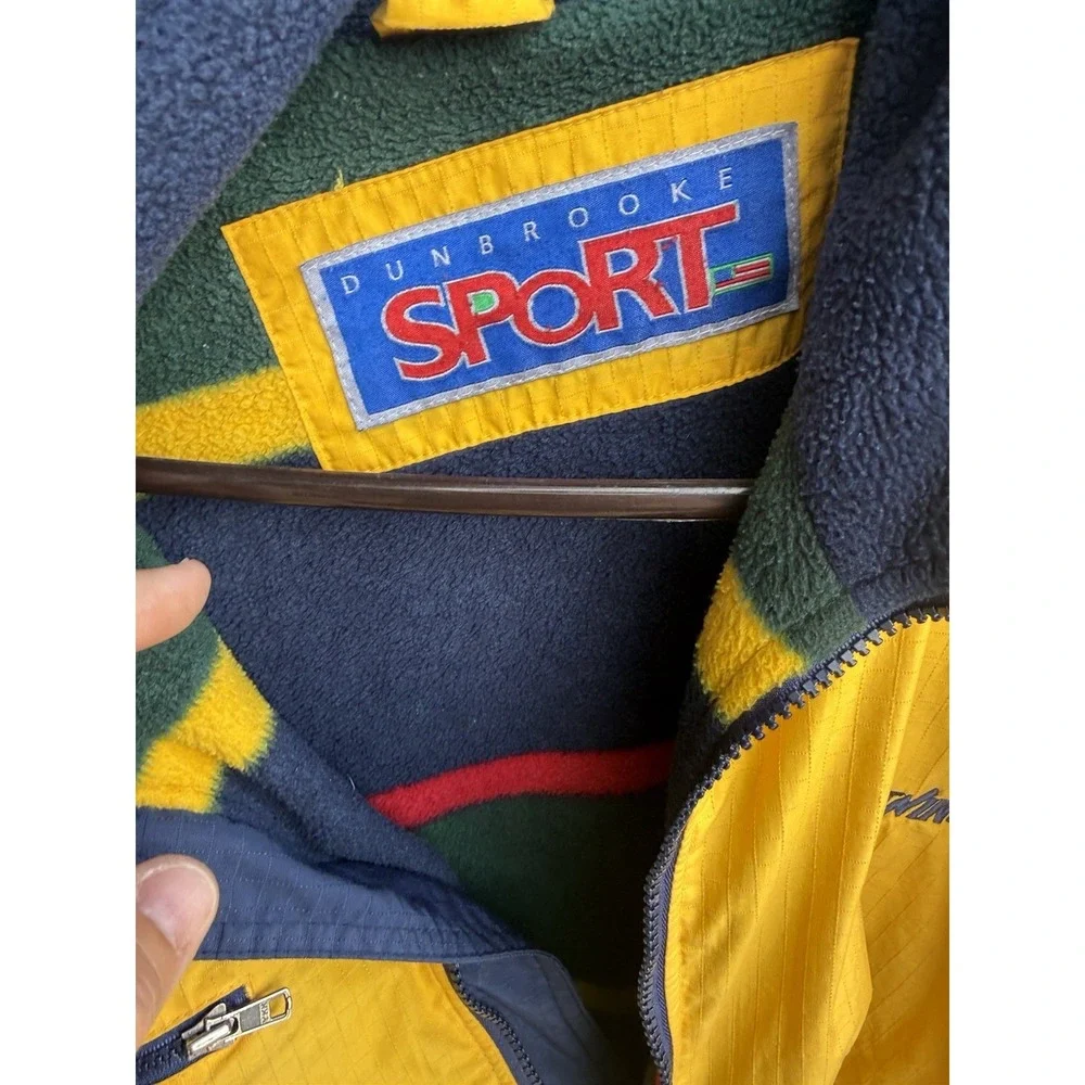 Vintage Dunbrooke Sport Lightning Fleece Lined Jacket Yellow Men's XL USA